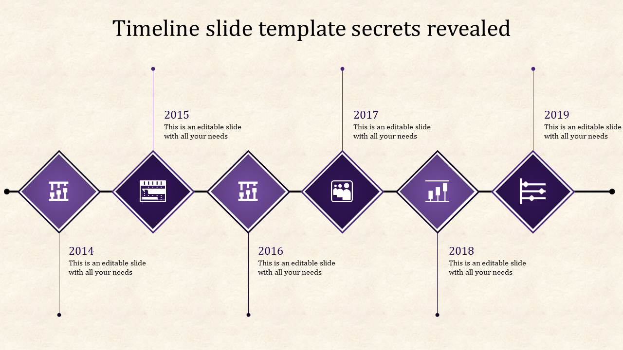 timeline slide template-6-PURPLE